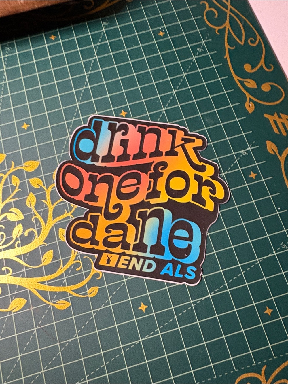 Dutch Bros Drink One for Dane Gradient Sticker